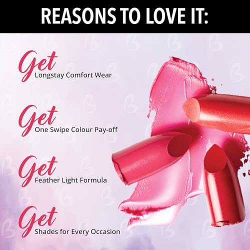 Image of Blue Heaven Get Matte Lipstick, Long Lasting, Light Weight Lipsticks for Women, Moisturizing Matte Lipstick for Women - 203M, 4g