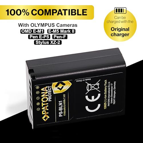(2X) Akumulator PATONA V1 Protect BLN-1 PS-BLN1 (1140mAh) z czujnikiem NTC i obudową V1 - inteligentny system akumulatorów - najnowszej generacji
