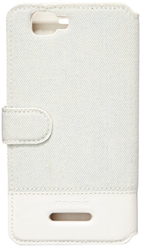 Itskins WK55-ANGEL-WHBL Angel Etui folio pour Wiko Rainbow Blanc/Gris