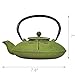 Primula Green Dragonfly Japanese Tetsubin Cast Iron Teapot Stainless Steel Infuser for Loose Leaf Tea, Durable Construction, Enameled Interior, 26 oz