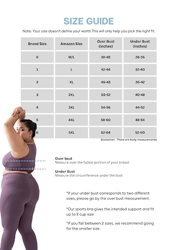 Image of Spirit Animal Plus Size Sports Bra for Women| Racerback Bra for Medium Impact Workout|Double Lined Bra with Full Coverage|Built in Support Band |Scoop Neck