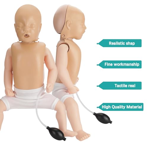 Image of CPR Manikin - Professional Baby CPR Manikin for First Aid Training Patient Education Teaching CPR Simulator Training Model Kit