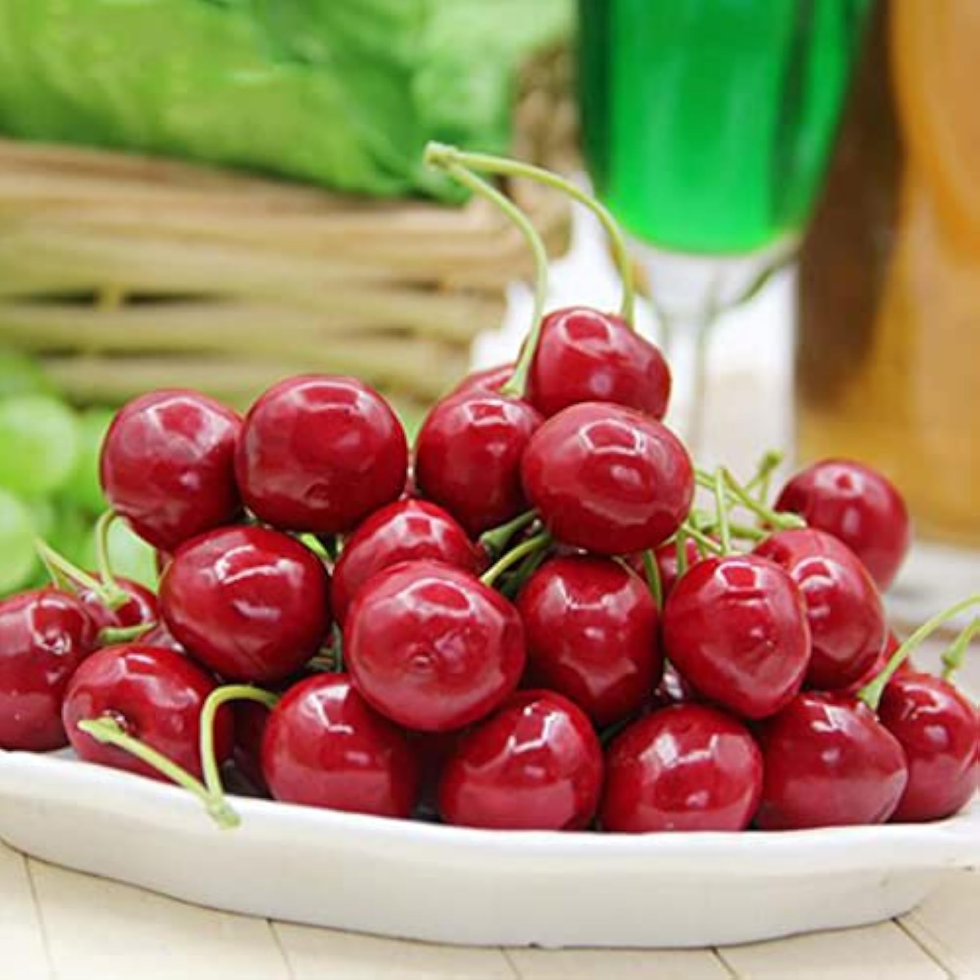 Artificial Fake Fruit Decorative Vivid Fruit Home Table Decor Cherry Red
