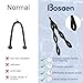 Bosaen Tricep Rope Cable Attachment, 3 Lengths of Handles in 1 Rope for Greater Range of Motion, Tricep Pull Down Rope for Push Downs, Crunches, Facepulls, Cable Overhead Presses for Professional Gym