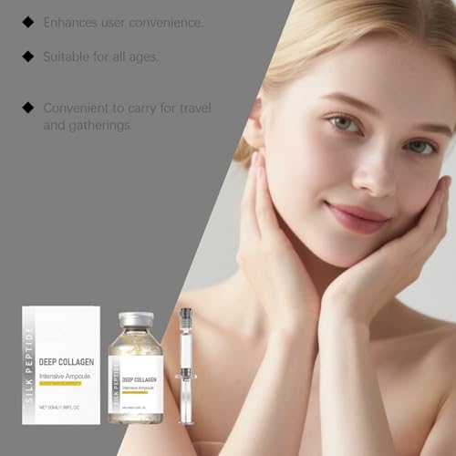 NTYNLe 2Pcs Silk Peptide Intensive Lifting Ampoule,Deep Collagen Silk Peptide Ampoule,Korean Anti-aging Facial Essence for Face Tightening, Smooths Wrinkles,Hydrating