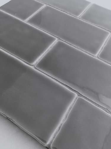 3X6 Graphite Dark Gray Glossy Glazed Subway Ceramic Tile Backsplashes Walls Showers #TOP1
