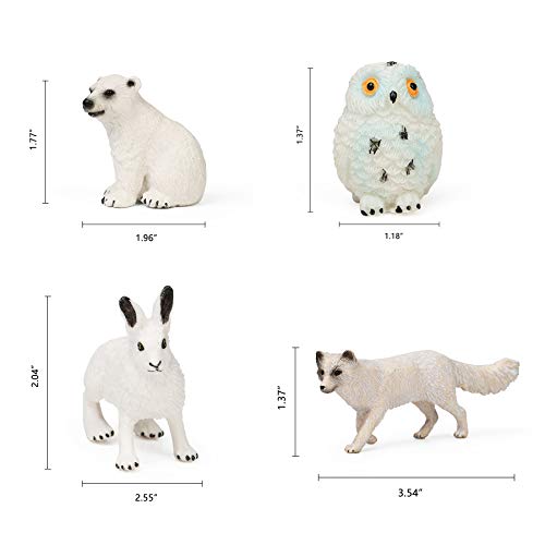 Uandme 7Pcs Polar Animals Figurines Toy With Igloo For Kids, Realistic Arctic Animal Figures Toy Playset Cake Topper And Birthday #TOP2