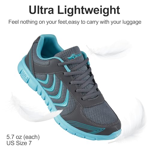 Image of DUOYANGJIASHA Lightweight Walking Shoes for Women: Comfortable & Breathable Mesh Fashion Sneakers for Daily Wear - Casual Non Slip Tennis Shoes for Workout Gym Travel