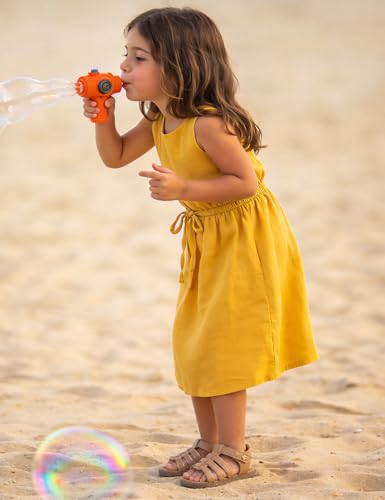 Image of QIY Toddler Girl Sandals Little Kids Summer Dress Shoes Open Toe Flats Princess Sandals for School Beach Party