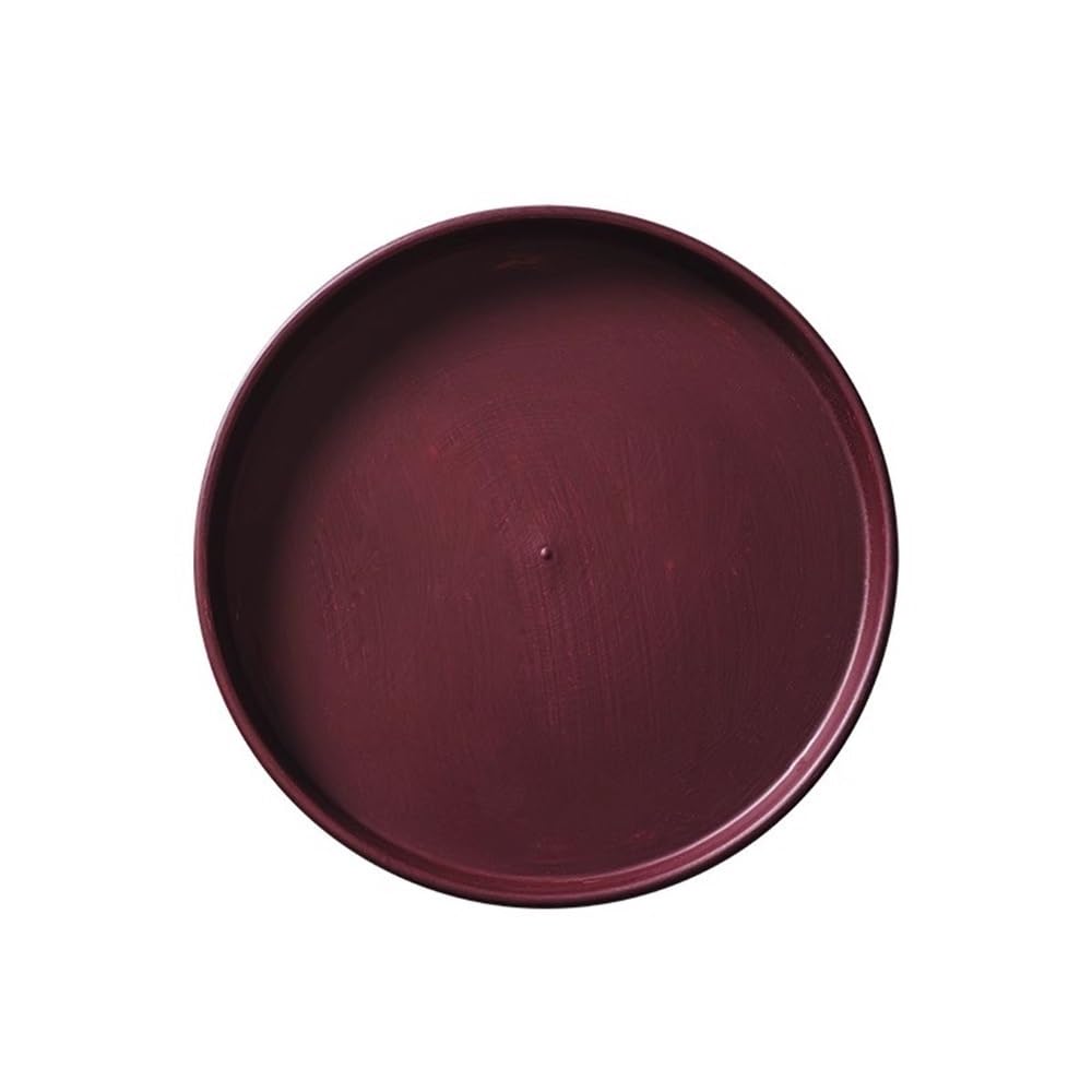 Spodek roślinny Doniczka okrągła, paleta ceramiczna, tacka ociekowa na rośliny, wielokolorowa(Red,Duży)