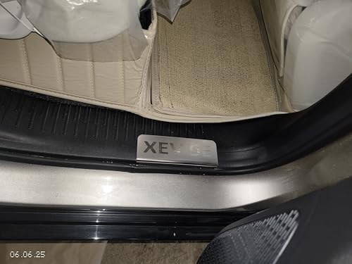 Image of Mr Mattie 10D Car Foot Mat for Mahindra XEV 9E 2025 Onwards | Premium Leather | Luxurious & Elegant Look | Waterproof and Washable | Custom Fitted Car Floor Mat - Biege