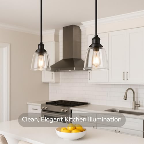 Image of LIGHTACCENTS Clear Glass Ceiling Fan Light Covers - Replacement Lamp Shades for Ceiling Fixtures - Fan Light Globes for LED or Incandescent Bulbs - 4-Pack Clear Dome Set