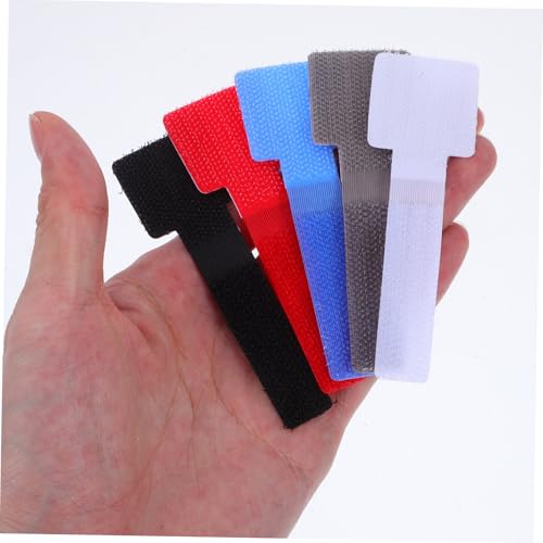 STOBOK 50pcs Organizador de Cables con Adhesivo Clips de Sujeción para Cables Accesorios de Escritorio miniatura 4