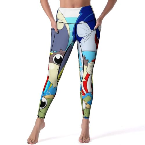 Legging Femmes Requin Baleine Tortue Pantalon de Sport Fitness Yoga S
