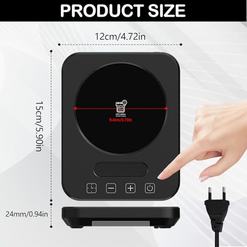 Ysislybin Sauerteigstarterwärmer, 36W Sauerteig Wärmer mit 20-38 ° C Präzise Temperaturregelung 12,4 x 15,5 cm Hefegärungsthermostat mit 12-Stunden-Timer und Automatische EIN-/Ausschaltfunktion