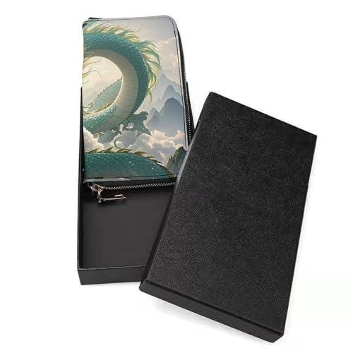 Qinglong Wallet, Elegant Wristlet Wallet with Multi-Card Slots, PU Leather Long Purse for Women, Men3