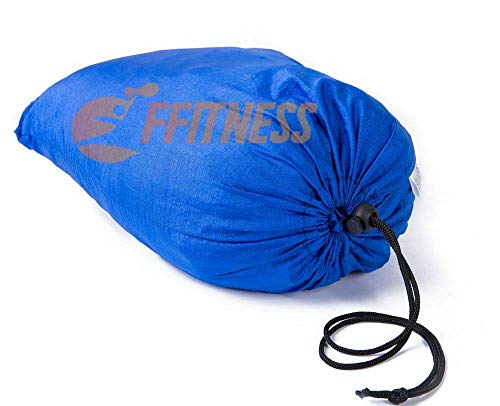 Hamac de yoga aérien bleu FFITNESS pour asana et swing anti-gravité unique