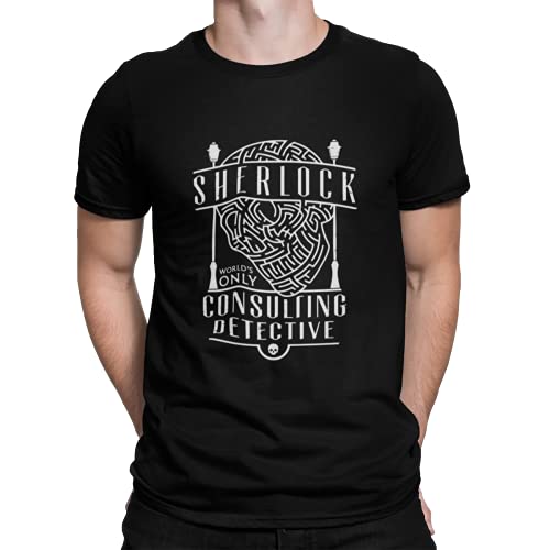 Camiseta Camisa Sherlock Holmes Masculina Preto Tamanho:GG