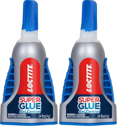 Loctite Super Glue Gel Control, Clear, 0.14 fl oz Bottle, Superglue for Plastic, Wood, Metal, Crafts &amp; Repair, Cyanoacrylate Adhesive Instant Glue, Quick Dry (Pack of 2)