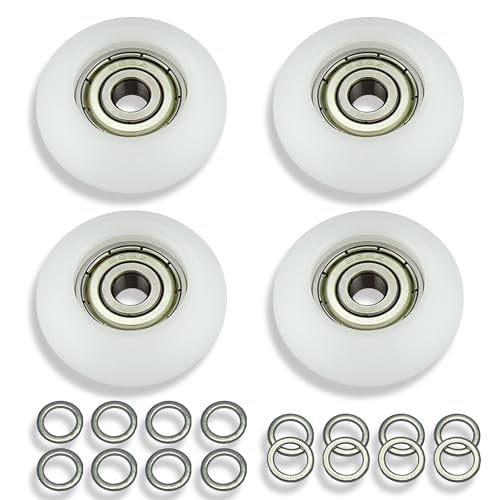 DAFORE Upgraded Machined Wheels/Rollers Compatible with Total Gym Replacement Parts for 2000 3000 Some 3000XL and a Few Early XL The Bearing Bore Diameter is 6mm 4Pcs