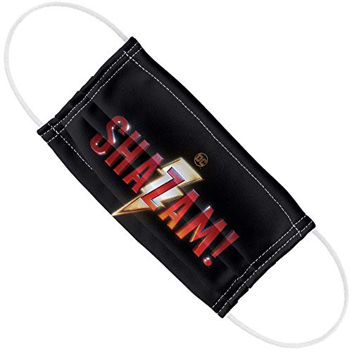 Popfunk Shazam! Movie Logo 1-Ply Reusable Face Mask Covering with Adjustable Nose Wire, Unisex