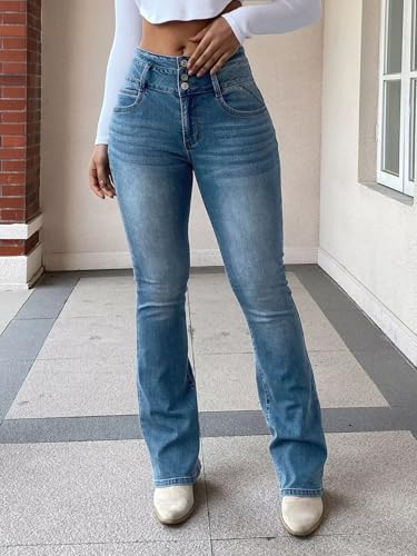 Flamingals Butt Lifting High Waist Tummy Control Bootcut Jeans3