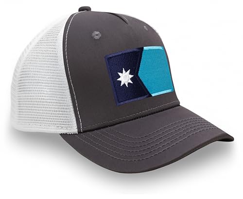 Image of International Tie State Hat for Men and Women, Adjustable Snapback Trucker Baseball Cap with Embroidered Patch