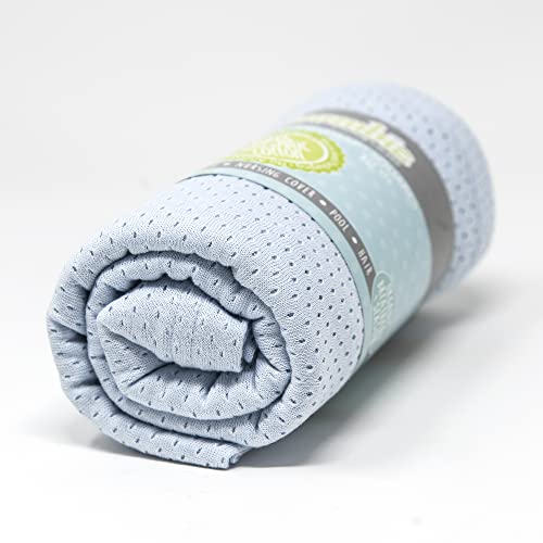 Image of Woombie AirWrap Organic Swaddle - Old Fashioned Receiving Blankets for Babies - Lightweight, Vented Design, Prince Charming, 44 x 44 in.
