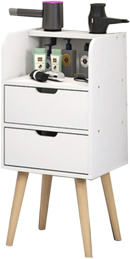 Beauty Salon Trolley Cart - Makeup Storage Shelf With Drawers & 2 Hair Dryer Holders, Mobile Barber Station For Hair Salon & Spa(Grey,38x30x81cm)