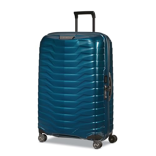 Image of Samsonite Proxis Large Hardside Luggage with Dual Spinner Wheels - Innovative Roxkin Lightweight Shell With Ultimate Durability- Includes TSA Lock, Ergonomic Telescoping Handle - Petrol Blue