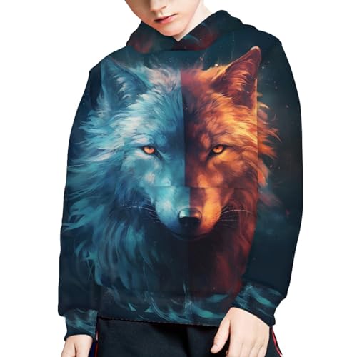 Image of GLUDEAR Teen Boys Girls Novelty Animal Galaxy Hoodies Sweatshirts Pullover
