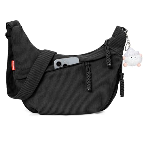 Captain Blues Umhängetasche Damen Crossbody Bag Cord Tasche Halbmond Tasche Damen,...