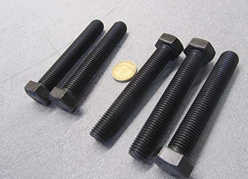 Class 10.9 Steel Hex Head Bolts FT M16 x 2 mm x 100 mm Long 5 pcs.