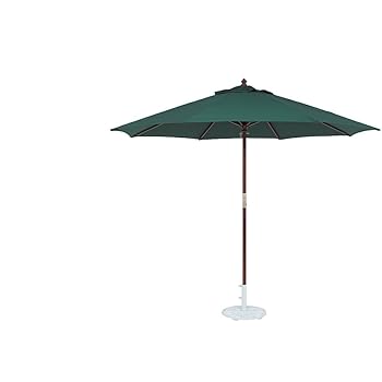 Amazon Com Legendary Yes 13 Foot Red Polyester Umbrella 8 Rib Solid Sycamore Wood Pole Pulley For Outdoor Patio Furniture Overhead Cover Canopy Uv Protection Sun Shade Cafe Shop Garden Outdoor