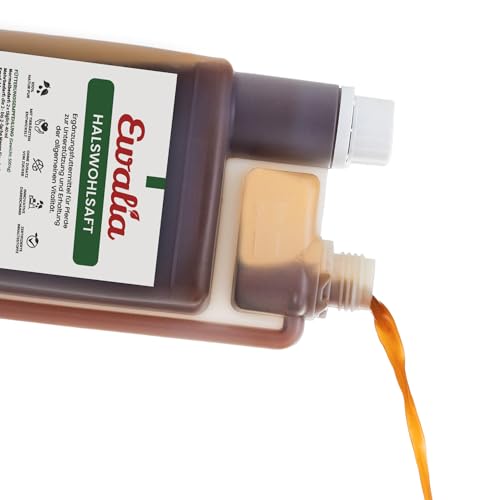 NEU! EWALIA Halswohlsaft - Beruhigendes Ergänzungsfuttermittel für Pferde, Förderung des allgemeinen Wohlbefindens, Natürliche Kräuterformel für Vitalität - mit Tierärzten entwickelt, 3x1 Liter