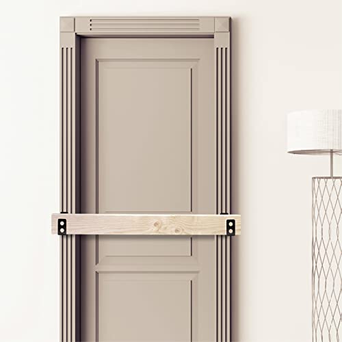 SecurityMan (2-PK) Heavy Duty 2x4 Door Barricade Brackets - 700lbs of Force, Install in Minutes - (4pc) Thick 3.5mm Iron Metal U Bracket | Rust Proof - Gate Bar Holder for Indoor/Outdoor Door Security