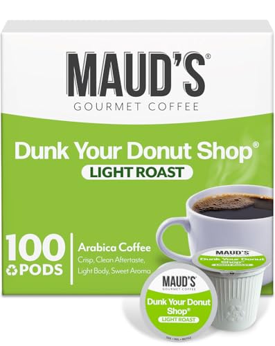 Image of Maud's Donut Shop Light Roast Coffee Pods, 100ct | Light Roast Coffee in Single Serve Pods - Compatible with Keurig Coffee Makers