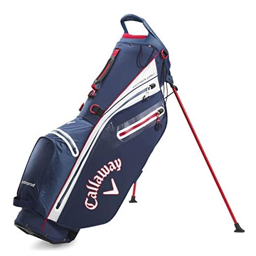 Callaway 5120187 Golf Hyper Dry C Bolsa de Soporte, Marino/Blanco/Rojo