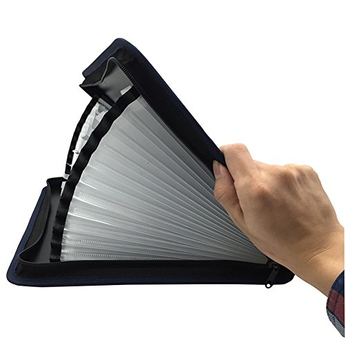 Ozzptuu Floral Printed Canvas A4 Size 13 Pockets Expandable File Folder Accordion Document Organizer With Portable Handle #TOP2