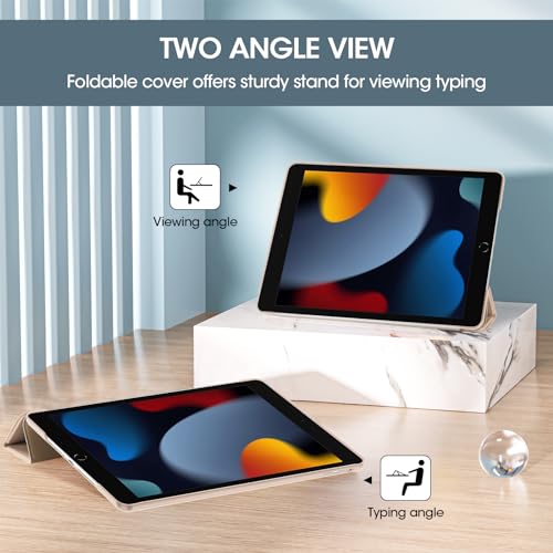 Image of ProCase for iPad 9th / 8th / 7th Generation Case 10.2 Inch (2021 /2020 /2019 Release), 10.2 iPad Case 9th / 8th / 7th Gen Cover, Slim Smart Cover with Translucent Hard Shell Back -Stone | Protective Smart Case Cover Compatible with 10.2 Inch iPad 9 /8 /7