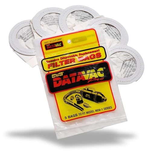 METROVAC DVP-26RP Disposable Bags - Convenient 5-Pack - Compatible with MetroVac Vacuum Models AM, ES, MDV-1, VM for Easy and Hygienic Waste Disposal