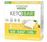No Sugar Keto Bar Snacks - Lemon Meringue Flavor - Low Carb No Sugar Keto Snack Food Bar with Keto Friendly Macros, 1g Net carb, 7g Plant Based Protein, 8g Healthy Fat, Sugar Free (0g) - 12 Bars