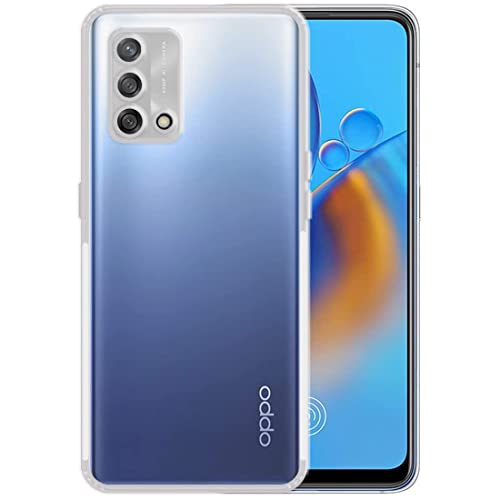 Image of Dashmesh Shopping Back Cover for Oppo F19s (Soft & Shockproof Back Case with inbuilt Cushioned Edges) Transparent