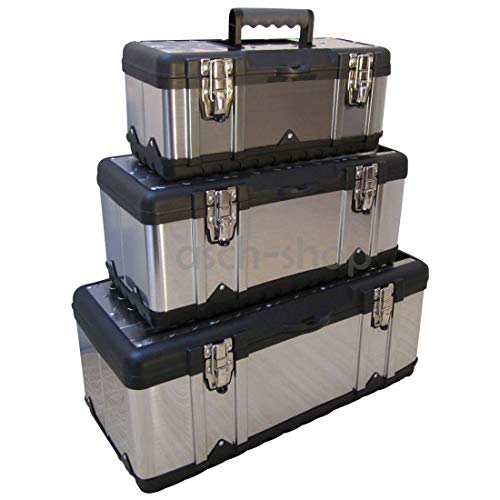 SET 3Stück Werkzeugkisten Materialbox EDELSTAHL von AS-S