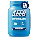 SEEQ Clear Whey Isolate Protein , 22g Protein, Zero Lactose/ Sugar, Keto-Friendly, Best Powder for Men and Women, Juicy Protein with 25 Servings (Blue Razz Freeze)