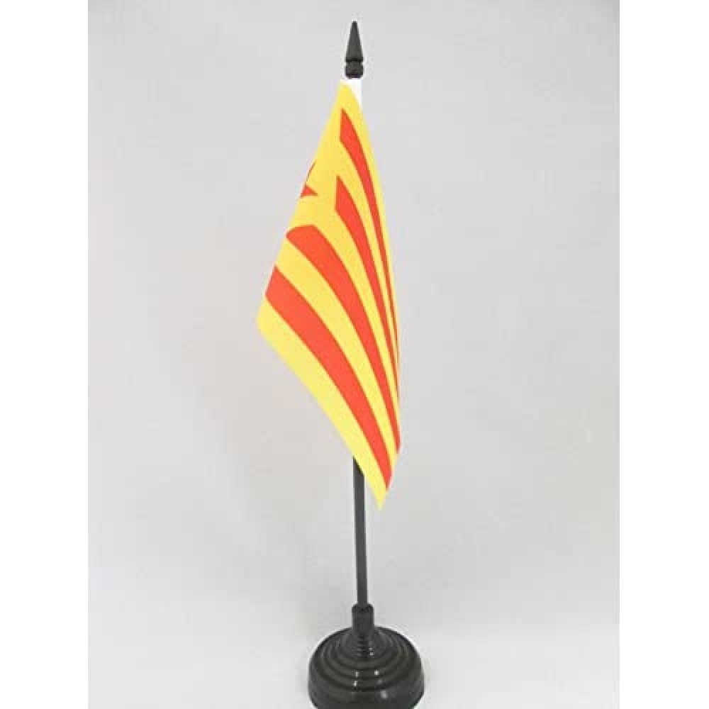 AZ FLAG, Catalonia Estelada Vermella Table Flag 4'' x 6''