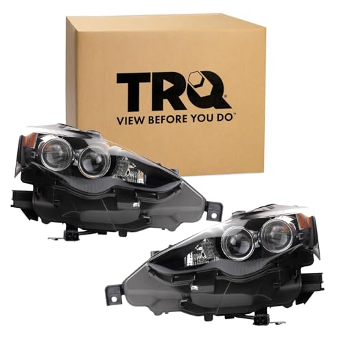 Image of TRQ 2 Piece Headlight Assembly Set Driver & Passenger Side Compatible with Lexus IS350 2014-2016 IS250 2014-2015 IS200t IS300 2016 LX2518141 LX2519141 81145-53751 8114553751 81185-53751 8118553751