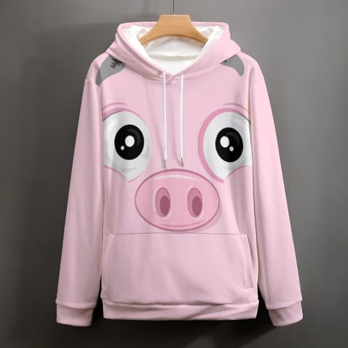 Pull cochon sweat à capuche pour vos soirées cocooning et sorties - 4
