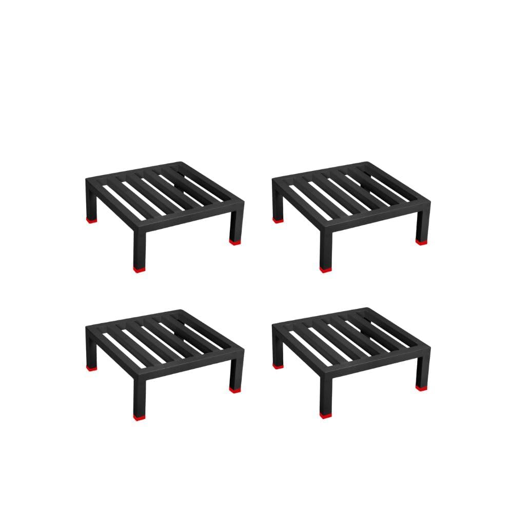 NAYRA Black Iron Plant Stand - Heavy Duty Outdoor Stand -12