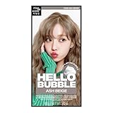 Hello Bubble Foaming Hair Color | Ash Beige, Perry Violet, Whale Deep Blue | Easy Application, Long-Lasting, Nourishing, Permanent Hair Dye 100g (10AB Ash Beige, One Size)